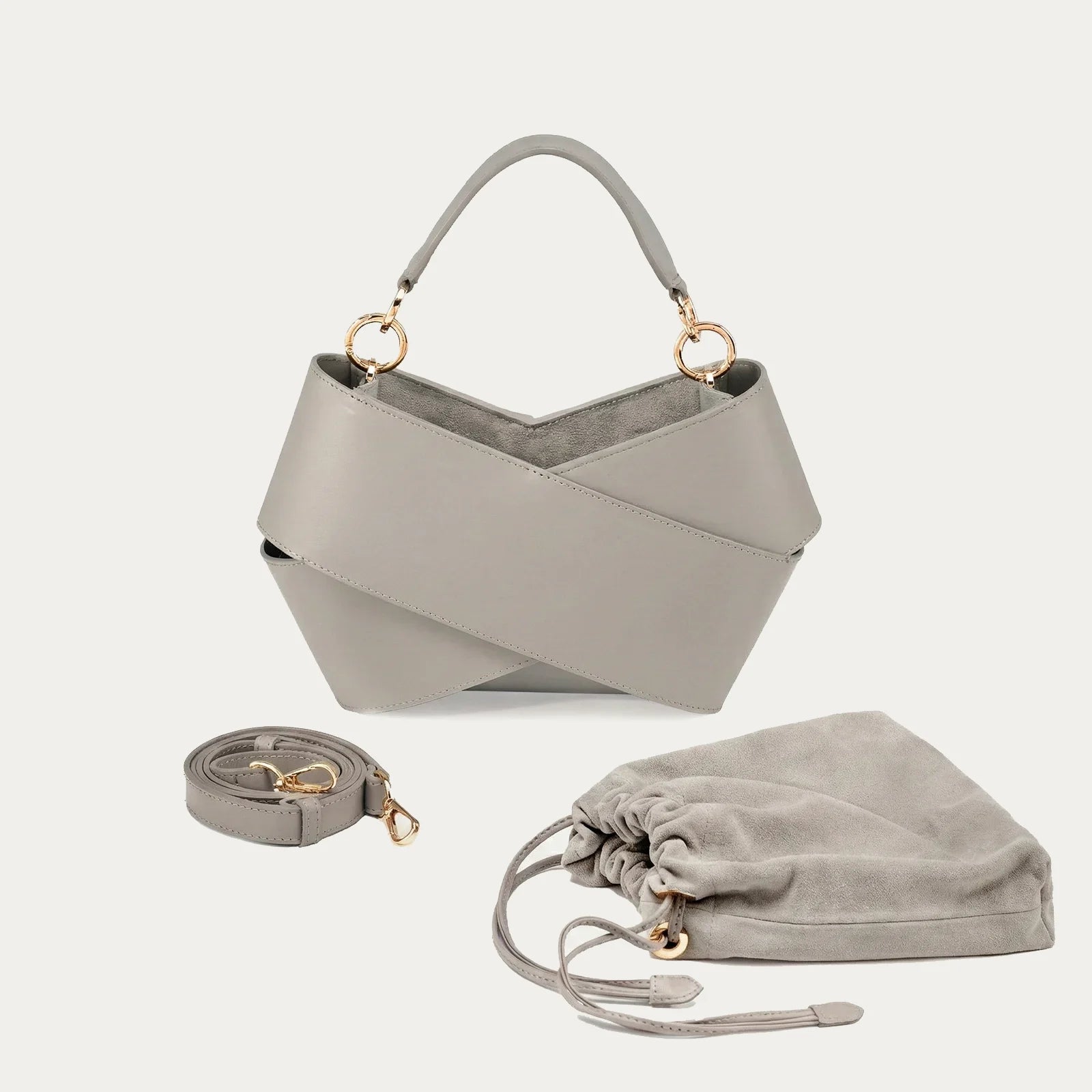 Kamienny woreczek zamsz