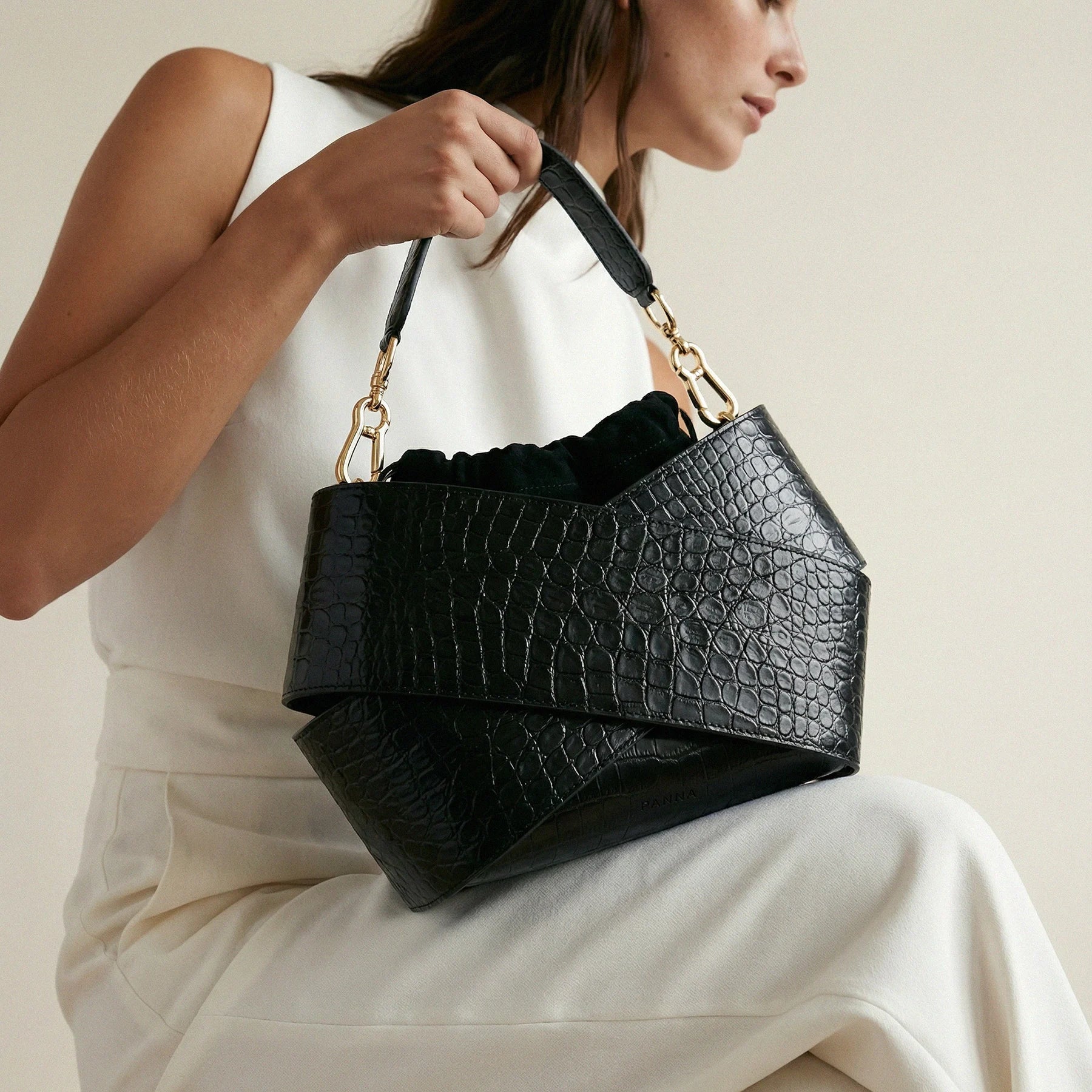 PANNA No.5 | black - Crocodile "limited edition" - shipping within 2 days -2