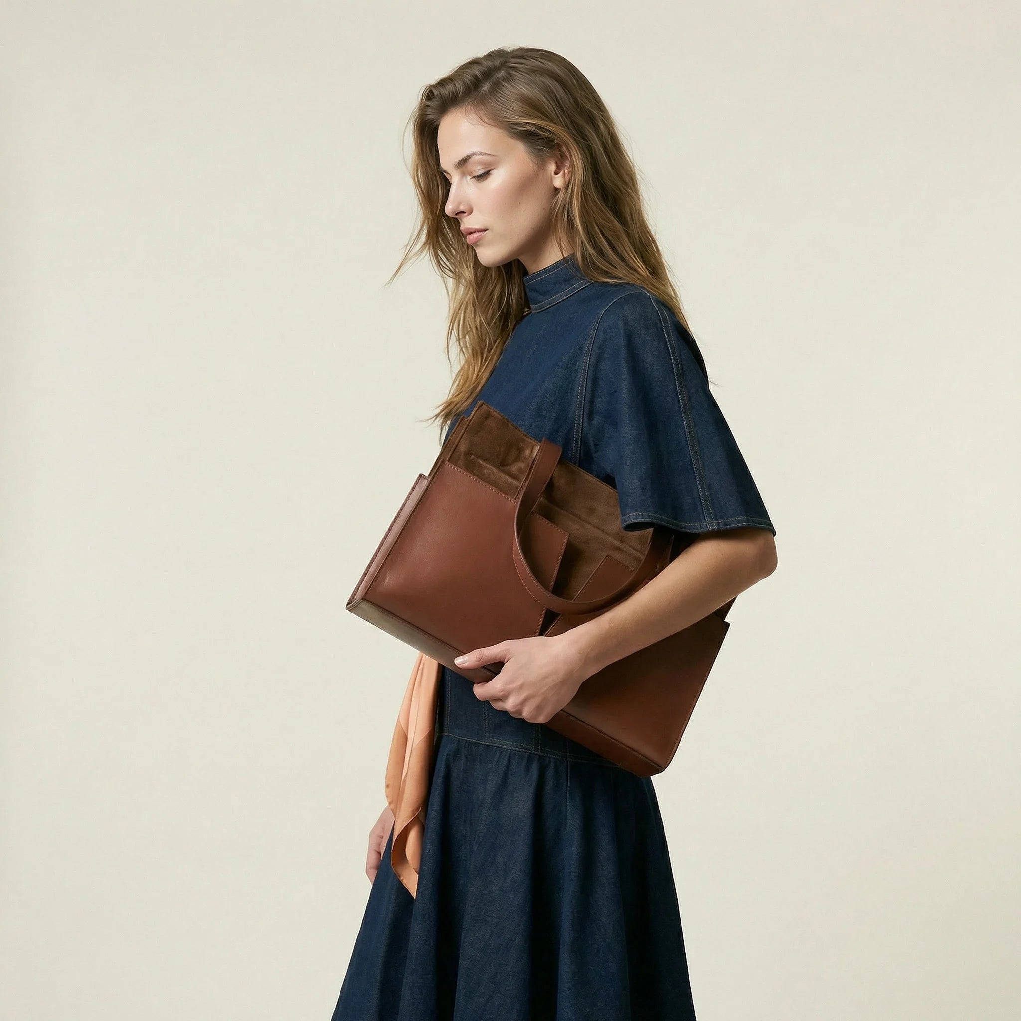 PANNA 2 Wysoka | Kasztan ( zamsz) -4