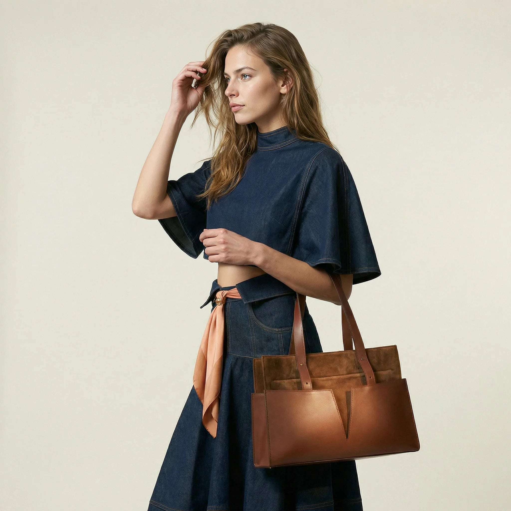 PANNA 2 Wysoka | Kasztan ( zamsz) -10