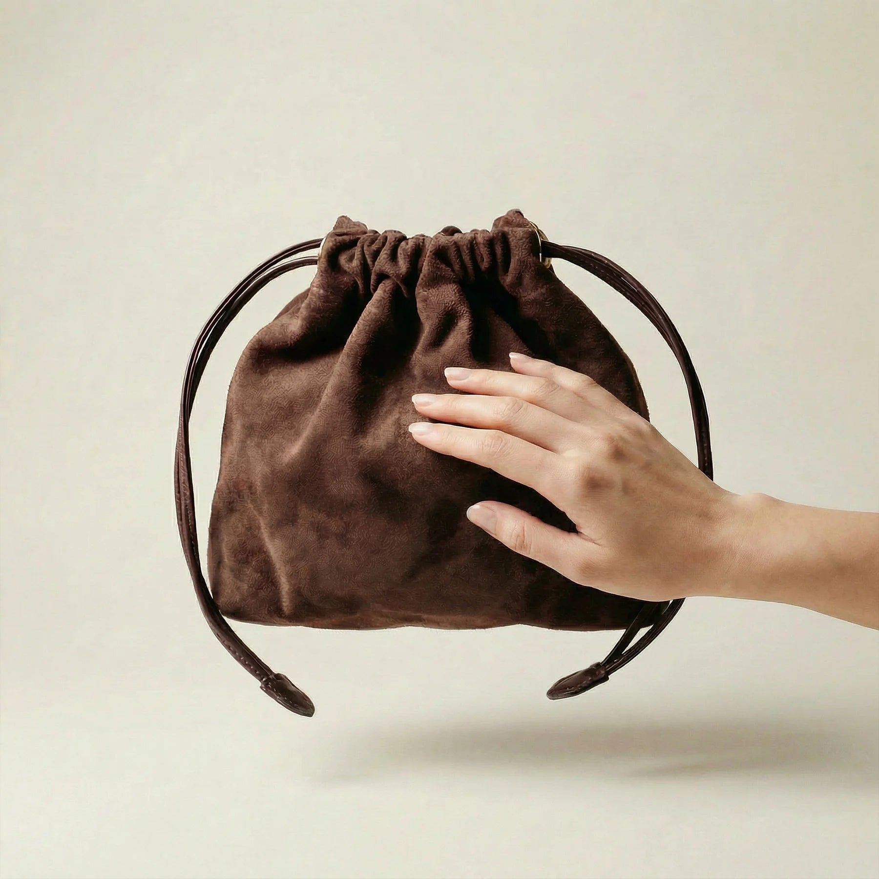 Woreczek do Panna 5 | zamsz - kasztan -4