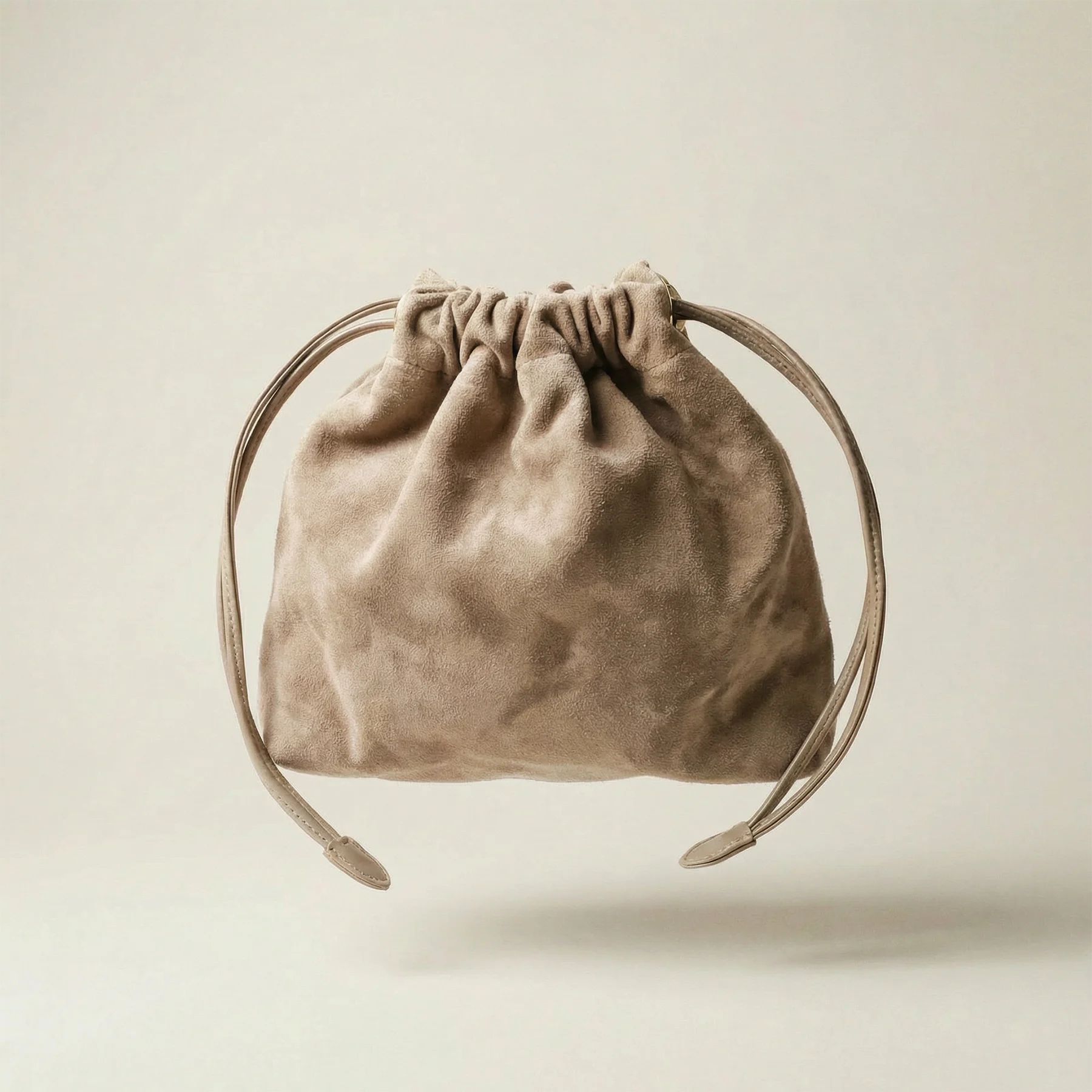 Woreczek do Panna 5 | zamsz - krem -1