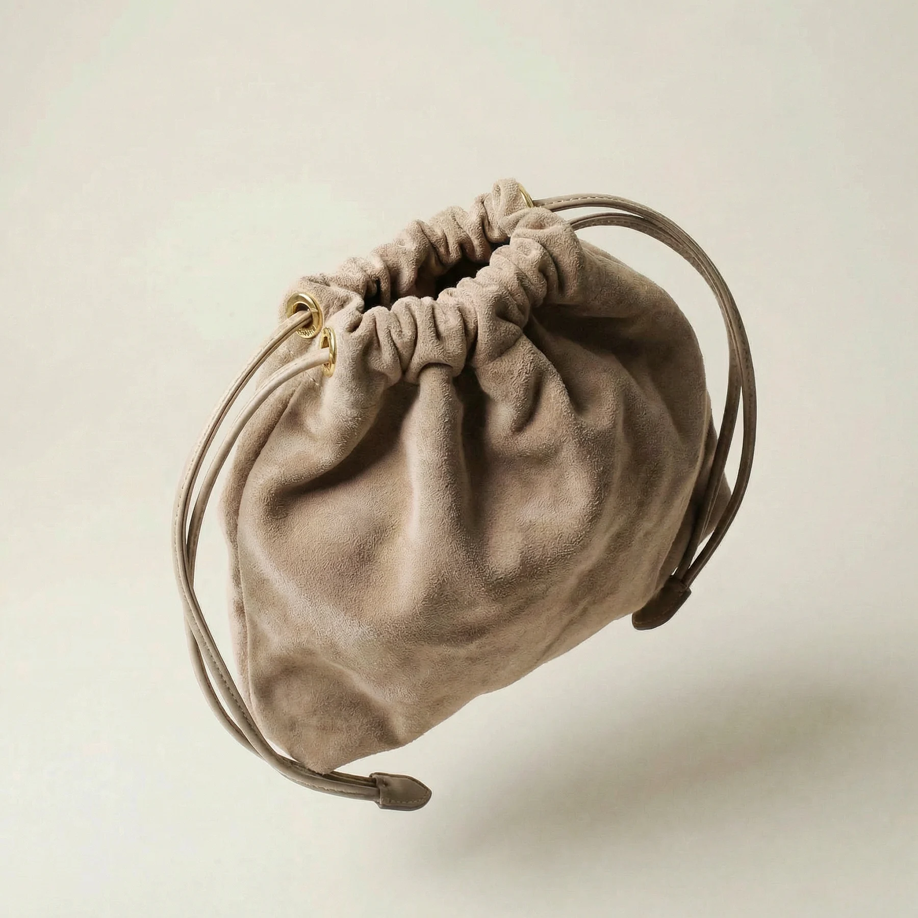 Woreczek do Panna 5 | zamsz - krem -2